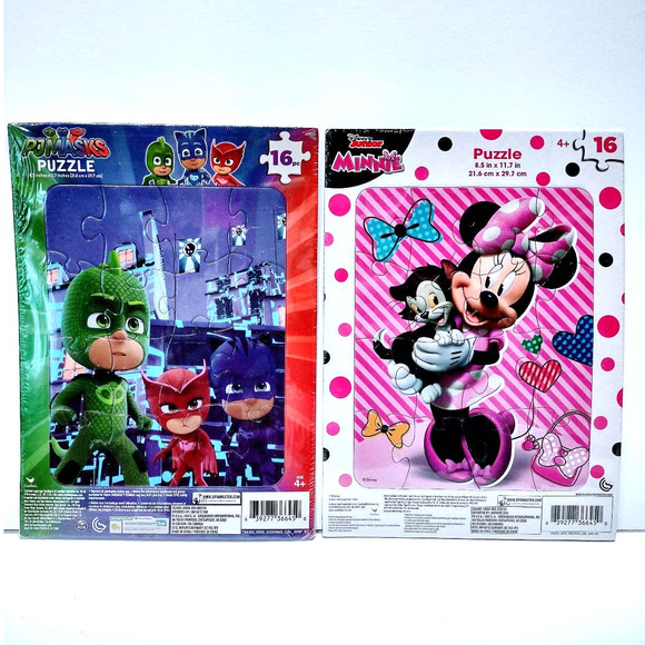 Disney | Toys | Pj Masks And Minnie Mouse Puzzle Bundle | Poshmark